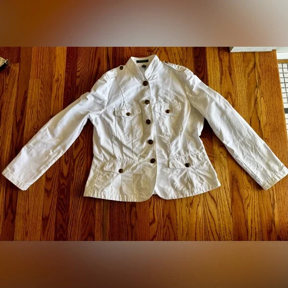 Lauren Ralph Lauren White Utility Jacket - XL - Picture 1 of 10